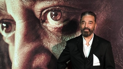 Kamal Haasan faced backlash for his comment on the Kannada language at a promotional event for Thug Life. (Photo by SUJIT JAISWAL / AFP) (AFP)