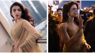 Samantha Ruth Prabhu turned heads in a yellow saree for the Dubai event. Samantha Ruth Prabhu turned heads in a yellow saree for the Dubai event.