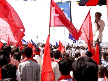 Prakash Jha rejected good quality flags and got them reprinted in cheap quality for authenticity Prakash Jha rejected good quality flags and got them reprinted in cheap quality for authenticity