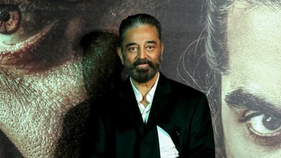 Actor Kamal Haasan's remark on Kannada language during the promotion of his upcoming film Thug Life has sparked a row. (PTI Photo) (PTI)