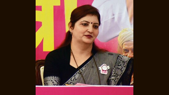 The State Women’s Commission is currently headed by NCP leader Rupali Chakankar. (HT Photo)
