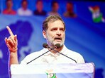 Lok Sabha LoP Rahul Gandhi addresses the PCC members, district and block presidents, party leaders and workers in the Congress Party conference, at Ravindra Bhawan in Bhopal on Tuesday. Lok Sabha LoP Rahul Gandhi addresses the PCC members, district and block presidents, party leaders and workers in the Congress Party conference, at Ravindra Bhawan in Bhopal on Tuesday.