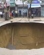 File photo of a sinkhole in Vikas Nagar. (Sourced)