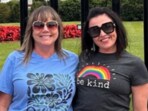 Tonja Luken (L) is facing flak on social media for her photo from a school trip Tonja Luken (L) is facing flak on social media for her photo from a school trip