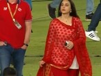 Preity Zinta came to support her team at the IPL final.
