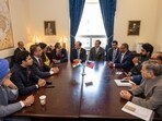 The all-party delegation led by Shashi Tharoor held candid and fruitful exchanges with House Foreign Affairs Committee (HFAC) leadership. The all-party delegation led by Shashi Tharoor held candid and fruitful exchanges with House Foreign Affairs Committee (HFAC) leadership.