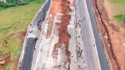 A 360-metre-long viaduct will be constructed at the spot where a section of the elevated under-construction highway caved in onto the service roads at Kooriyad on May 20. Several motorists were injured in the incident. (HT photo) A 360-metre-long viaduct will be constructed at the spot where a section of the elevated under-construction highway caved in onto the service roads at Kooriyad on May 20. Several motorists were injured in the incident. (HT photo)