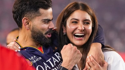 Virat Kohli celebrates with Anushka Sharma after winning IPL 2025. (PTI) Virat Kohli celebrates with Anushka Sharma after winning IPL 2025. (PTI)