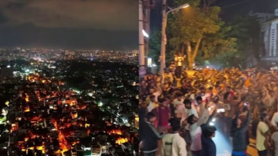 Bengaluru lights up to celebrate RCB's IPL win. Bengaluru lights up to celebrate RCB's IPL win.