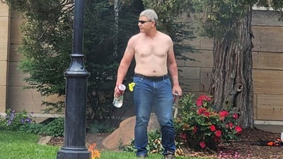 In this June 1, 2025 photo provided by Lisa Turnquist, Boulder, Colorado attack suspect Mohamed Sabry Soliman is seen as he launched a fiery attack on demonstrators at an outdoor mall, Sunday, June 1, 2025, in Boulder, Colo. (Lisa Turnquist via AP) (AP) In this June 1, 2025 photo provided by Lisa Turnquist, Boulder, Colorado attack suspect Mohamed Sabry Soliman is seen as he launched a fiery attack on demonstrators at an outdoor mall, Sunday, June 1, 2025, in Boulder, Colo. (Lisa Turnquist via AP) (AP)