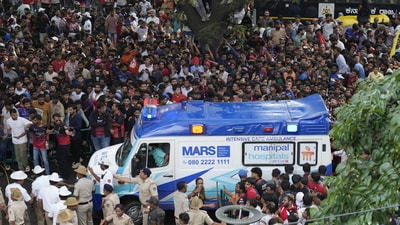 BCCI secretary Devajit Saikia reacted after deaths, injuries were reported due to stampede outside Chinnaswamy (AP) BCCI secretary Devajit Saikia reacted after deaths, injuries were reported due to stampede outside Chinnaswamy (AP)