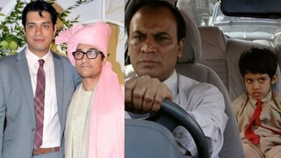 Junaid Khan and Aamir Khan along with a scene from Taare Zameen Par Junaid Khan and Aamir Khan along with a scene from Taare Zameen Par