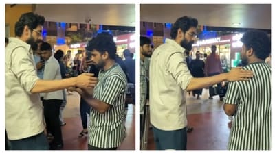 Rana Daggubati was caught talking to paparazzi after they followed him at Mumbai airport on Tuesday, Rana Daggubati was caught talking to paparazzi after they followed him at Mumbai airport on Tuesday,