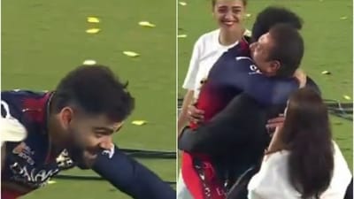 Virat Kohli races towards Ravi Shastri and hugs him after winning the IPL 2025 title (X) Virat Kohli races towards Ravi Shastri and hugs him after winning the IPL 2025 title (X)