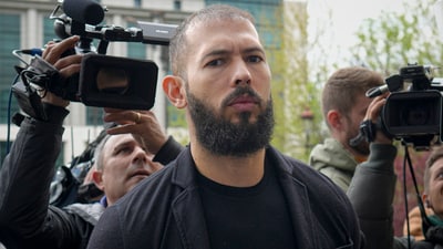 Andrew Tate is accused of rape, human trafficking, and regulating prostitution in the UK. (AP) Andrew Tate is accused of rape, human trafficking, and regulating prostitution in the UK. (AP)