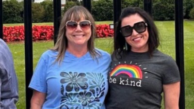 Tonja Luken (L) is facing flak on social media for her photo from a school trip (X) Tonja Luken (L) is facing flak on social media for her photo from a school trip (X)