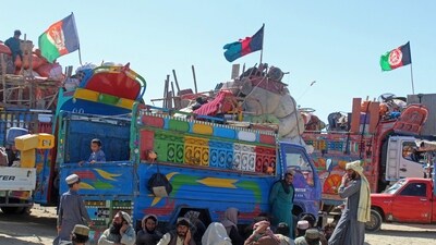 Afghan refugees due for deportation to Afghanistan wait with their belongings outside a holding center near the Pakistan-Afghanistan border in Chaman (AFP) Afghan refugees due for deportation to Afghanistan wait with their belongings outside a holding center near the Pakistan-Afghanistan border in Chaman (AFP)