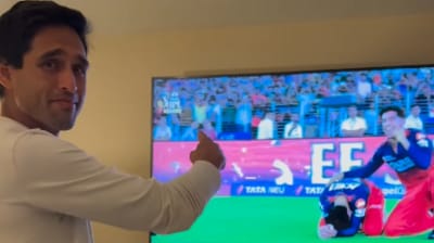 Siddharth Mallya watches as RCB win the IPL title (Instagram) Siddharth Mallya watches as RCB win the IPL title (Instagram)