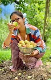 Actor Rubina Dilaik at her farm (Instagarm)