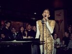Singer Miley Cyrus at the Bemelmans Bar in New York City (USA) 