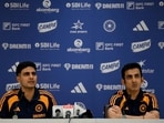 Indian cricket captain Shubman Gill (L) and head coach Gautam Gambhir address a pre-departure presser Indian cricket captain Shubman Gill (L) and head coach Gautam Gambhir address a pre-departure presser