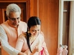 Mahua Moitra with Pinaki Misra. Mahua Moitra with Pinaki Misra.