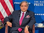 Congress leader Shashi Tharoor during an interaction with journalists, at the National Press Club in Washington DC Congress leader Shashi Tharoor during an interaction with journalists, at the National Press Club in Washington DC
