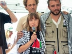 Climate activist Greta Thunberg ahead of departure for Gaza.