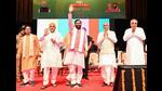 Haryana chief minister Nayab Singh Saini during celebration of World Environment Day at Chaudhary Charan Singh Haryana Agricultural University, Hisar on Thursday. (Sourced)