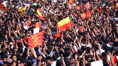 RCB fans gathered in large numbers outside Vidhana Soudha in Bengaluru on Wednesday to catch a glimpse of their Indian Premier League (IPL) 2025 champion team. (ANI) RCB fans gathered in large numbers outside Vidhana Soudha in Bengaluru on Wednesday to catch a glimpse of their Indian Premier League (IPL) 2025 champion team. (ANI)
