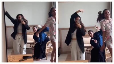 Alia Bhatt dances with BFFs Akansha Ranjan Kapur and Tanya Saha Gupta during wedding celebrations. (Instagram/ akansharanjankapoor) Alia Bhatt dances with BFFs Akansha Ranjan Kapur and Tanya Saha Gupta during wedding celebrations. (Instagram/ akansharanjankapoor)