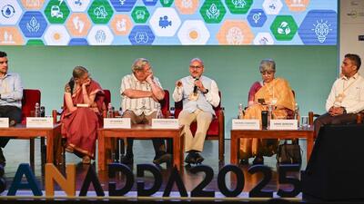 Panelists during the Urban Adda 25 conclave organized by ICCT at Habitat Centre on Thursday, June 5, 2025. (RAJ K RAJ /HT PHOTO) Panelists during the Urban Adda 25 conclave organized by ICCT at Habitat Centre on Thursday, June 5, 2025. (RAJ K RAJ /HT PHOTO)