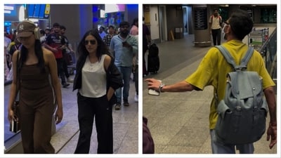 Yuzvendra Chahal and RJ Mahvash didn't pose for pictures, and opted to make a swift exit. Yuzvendra Chahal and RJ Mahvash didn't pose for pictures, and opted to make a swift exit.