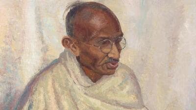 The 30 1/8 x 25” canvas is priced between GBP 50,000 and 70,000 ( ₹58 lakh and ₹81 lakh). (Bonhams.com) The 30 1/8 x 25” canvas is priced between GBP 50,000 and 70,000 ( ₹58 lakh and ₹81 lakh). (Bonhams.com)