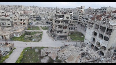 The city of Homs, a rebel stronghold during the Syrian Civil War. (Shutterstock) The city of Homs, a rebel stronghold during the Syrian Civil War. (Shutterstock)