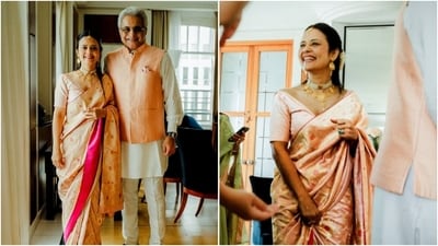 “Parliamentarian Mahua Moitra married lawyer and MP Pinaki Misra in a quiet ceremony in Berlin, Germany," wrote Raw mango. (Instagram/@raw_mango) “Parliamentarian Mahua Moitra married lawyer and MP Pinaki Misra in a quiet ceremony in Berlin, Germany," wrote Raw mango. (Instagram/@raw_mango)
