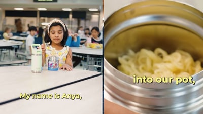 In the clip, Anya introduces herself and excitedly describes her lunch. (Instagram/@nycgov)