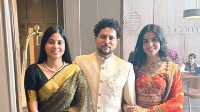 Priya Saroj's look at the engagement party is a big styling lesson for saree enthusiasts. (PC: X) Priya Saroj's look at the engagement party is a big styling lesson for saree enthusiasts. (PC: X)