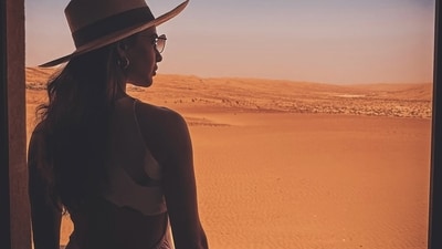 Sharing the pictures, she wrote, “Everything feels stripped back out here. No noise, no rush… just space to be. Thank you for the magic.” Sharing the pictures, she wrote, “Everything feels stripped back out here. No noise, no rush… just space to be. Thank you for the magic.” 