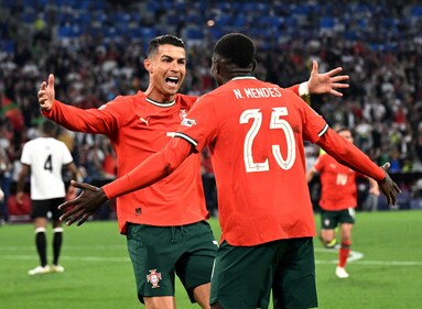 Nuno Mendes started for Portugal three days after helping Paris St-Germain win the Champions League. (Reuters) Nuno Mendes started for Portugal three days after helping Paris St-Germain win the Champions League. (Reuters)