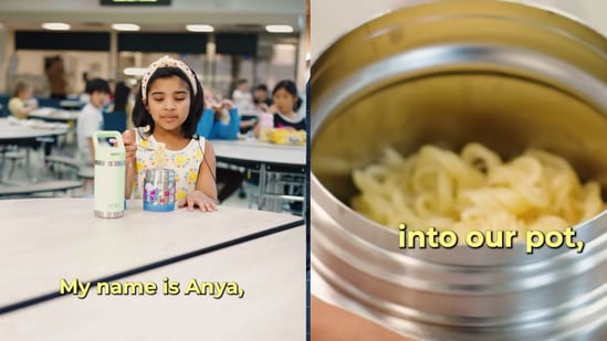 In the clip, Anya introduces herself and excitedly describes her lunch. (Instagram/@nycgov)