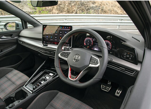 The bolstered sports seats feature premium Alcantara inserts and the signature tartan fabric. The bolstered sports seats feature premium Alcantara inserts and the signature tartan fabric.