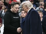 Tesla and SPaceX CEO Elon Musk (L) and US President Donald Trump shake hands as they attend the men's NCAA wrestling competition at the Wells Fargo Center in Philadelphia, Pennsylvania, on March 22, 2025. Tesla and SPaceX CEO Elon Musk (L) and US President Donald Trump shake hands as they attend the men's NCAA wrestling competition at the Wells Fargo Center in Philadelphia, Pennsylvania, on March 22, 2025.