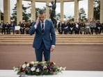 U.S. Defense Secretary Pete Hegseth lays a wreath of flowers during a ceremony at the US cemetery to commemorate the 81st anniversary of the D-Day landings, Friday, June 6, 2025 in Colleville-sur-Mer, Normandy. U.S. Defense Secretary Pete Hegseth lays a wreath of flowers during a ceremony at the US cemetery to commemorate the 81st anniversary of the D-Day landings, Friday, June 6, 2025 in Colleville-sur-Mer, Normandy.