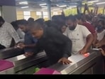 People of were spotted jumping from metro gates in Bengaluru