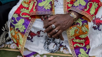 A Muslin attends Eid al-Adha prayers in Goma, Democratic Republic of Congo, Friday, June 6, 2025. (AP Photo/Moses Sawasawa) (AP) A Muslin attends Eid al-Adha prayers in Goma, Democratic Republic of Congo, Friday, June 6, 2025. (AP Photo/Moses Sawasawa) (AP)