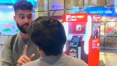 AP Dhillon was casually dressed when he arrived at the airport. AP Dhillon was casually dressed when he arrived at the airport.