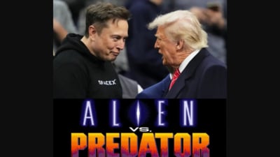 A meme on Donald Trump-Elon Musk meltdown. (Screengrab) A meme on Donald Trump-Elon Musk meltdown. (Screengrab)