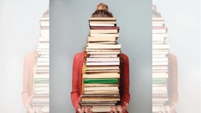 Admit it, you have too many books. That's the first step to decluttering. (ADOBE STOCK) Admit it, you have too many books. That's the first step to decluttering. (ADOBE STOCK)