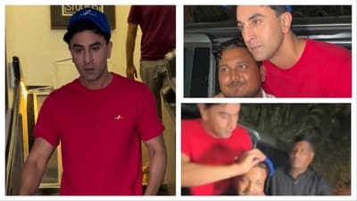 During the outing, Ranbir greeted the paparazzi with a wave, and posed for photographs, During the outing, Ranbir greeted the paparazzi with a wave, and posed for photographs,